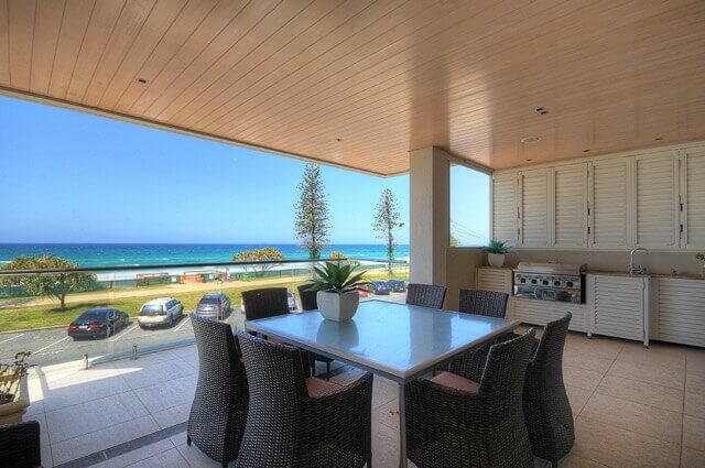 Balcony overlooking the Ocean